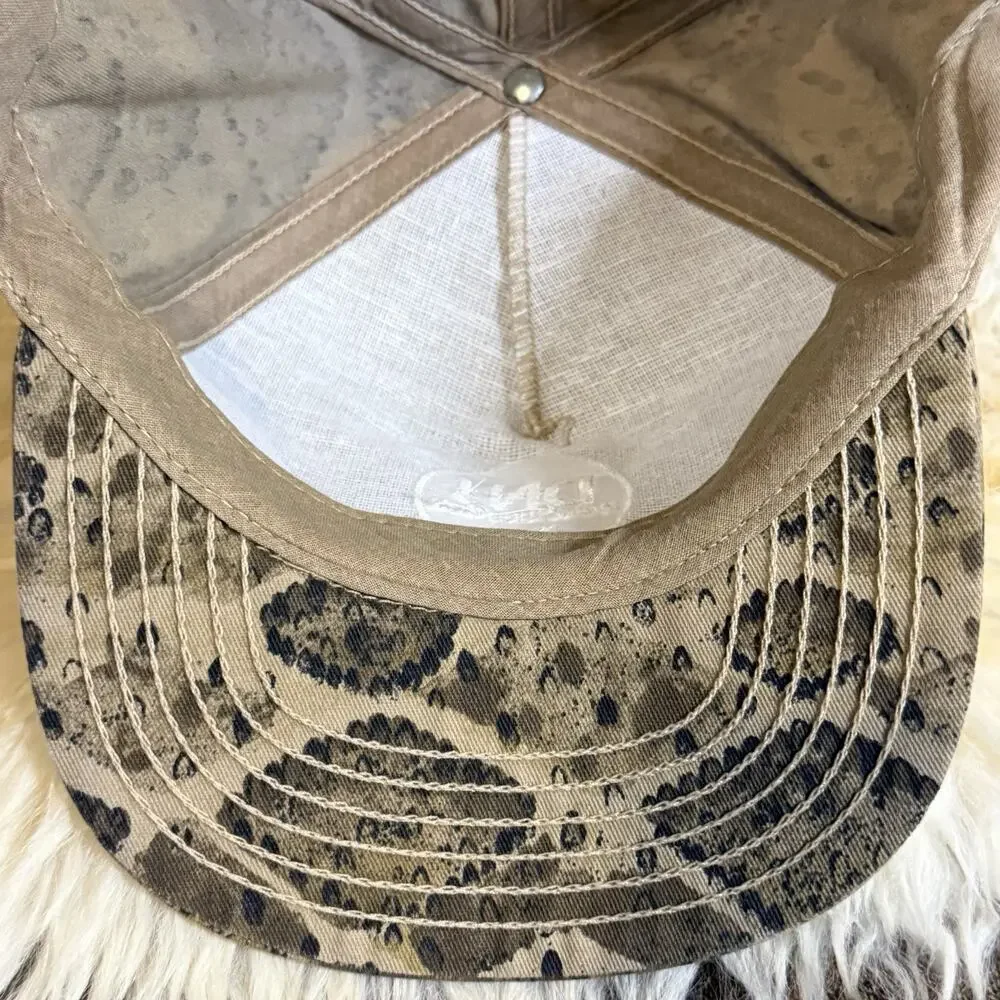 DNJ Construction Embroidered Logo Brown And Black Snakeskin Baseball Cap USA